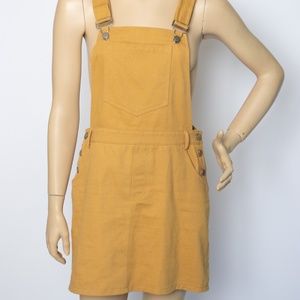Vestique Mustard Yellow Jumper Overall Dress